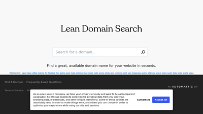 Lean Domain Search